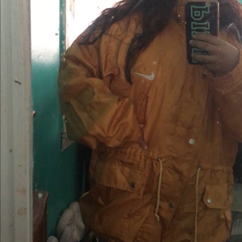 Nike yellow windbreaker